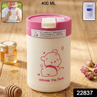 Cartoon style glass tumbler with straw and leakproof lid for children