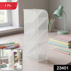 Clear plastic desk supply organizer for office and craft tools